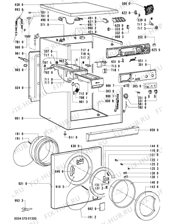 Схема №2 WAS 4540/2 с изображением Декоративная панель для стиралки Whirlpool 481245213876