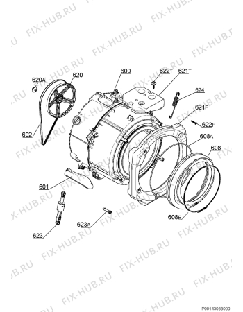 Взрыв-схема стиральной машины Aeg L58495FL2 - Схема узла Functional parts 267