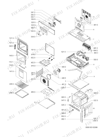 Схема №1 AKZ144/WH с изображением Обшивка для электропечи Whirlpool 481245248441