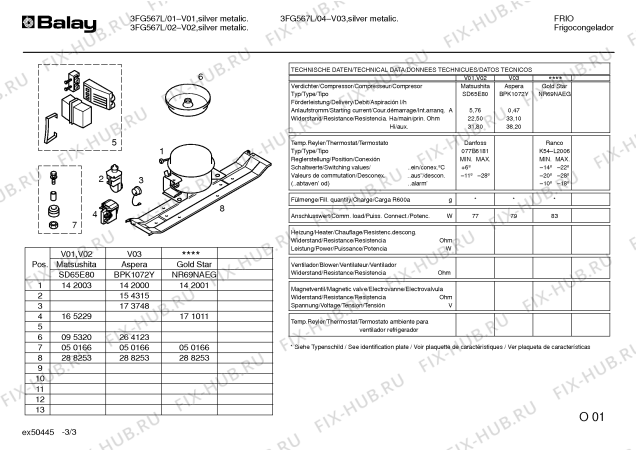 Схема №2 3FG5692GC1 с изображением Уплотнитель двери для холодильника Bosch 00215423