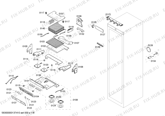 Схема №5 FID18P30 с изображением Вставная полка для холодильника Bosch 00670702