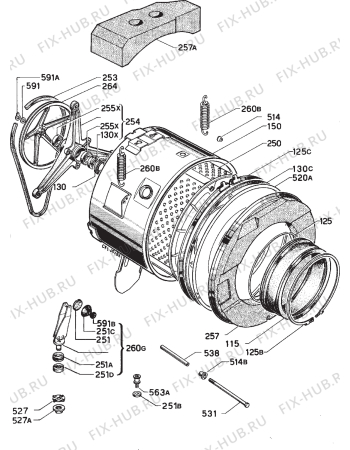 Взрыв-схема стиральной машины Zanussi ZF411G - Схема узла Functional parts 267