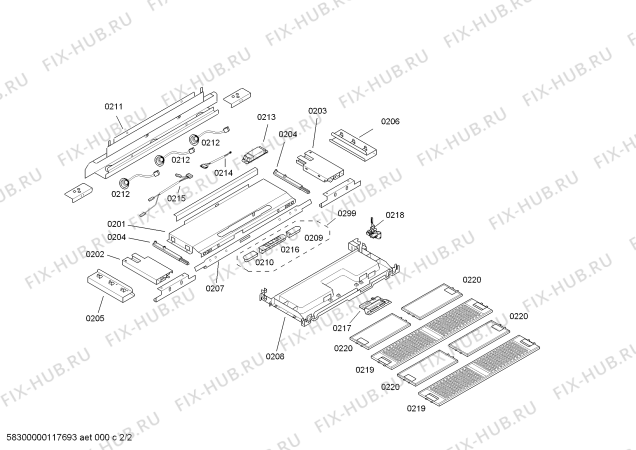 Схема №1 D4972X0GB с изображением Панель для электровытяжки Bosch 00420328