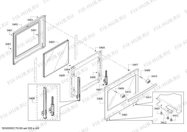 Схема №4 HBN8451UC Bosch с изображением Панель управления для плиты (духовки) Bosch 00771319