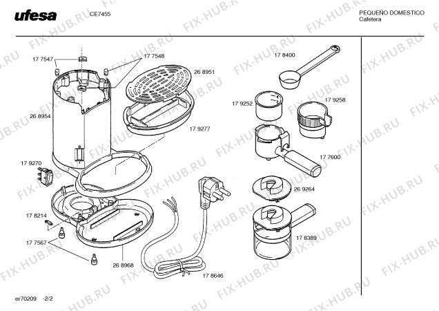 Схема №2 CE7455 с изображением Терморегулятор для кофеварки (кофемашины) Bosch 00177594