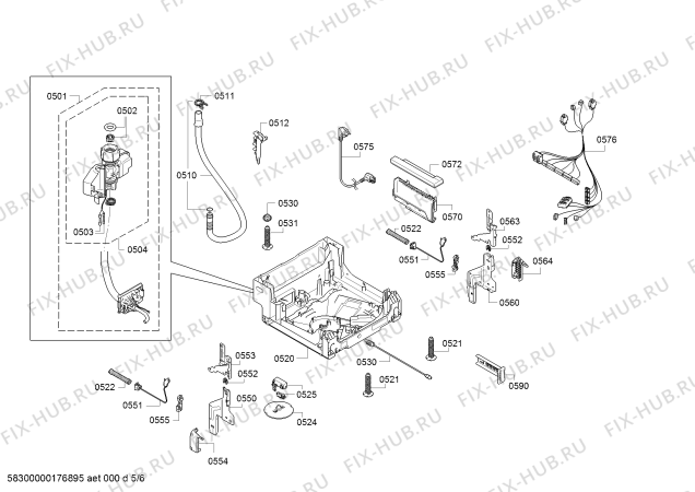 Схема №3 SPI86M05DE, Exclusiv, Made in Germany с изображением Силовой модуль запрограммированный для посудомойки Bosch 00757697
