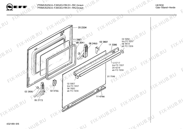 Схема №5 F2653G1RK PRIMUS 250.6 с изображением Переключатель для электропечи Bosch 00065960