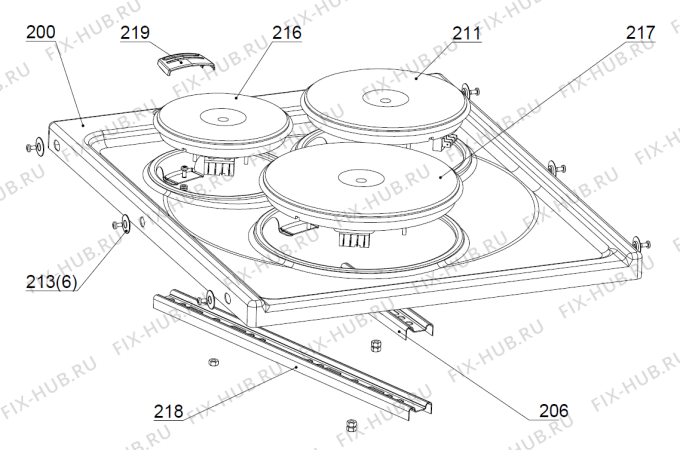 Взрыв-схема вытяжки Gorenje COOKER S50 A801Z50A NO   -White FS 50 (900000681, A801Z50A) - Схема узла 02