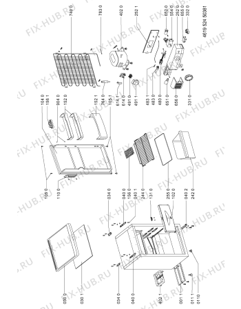 Схема №1 CP 1015 i с изображением Корпусная деталь для холодильника Whirlpool 481244098244