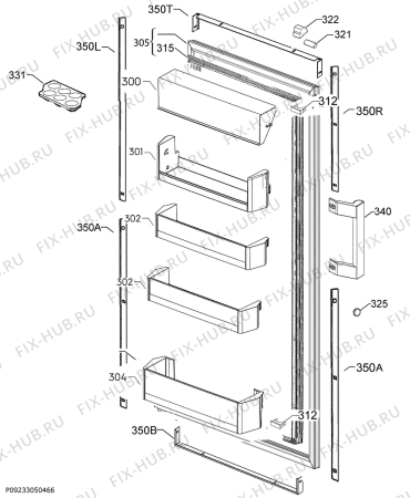Взрыв-схема холодильника Novamatic EK1017.1L - Схема узла Door
