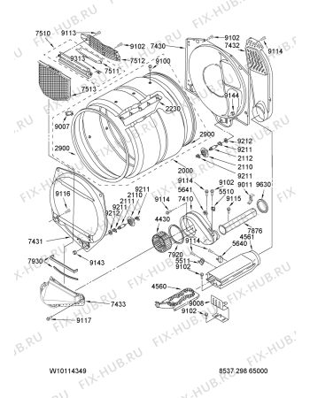 Схема №3 1CWED5100VQ1 с изображением Шуруп для электросушки Whirlpool 480112100544
