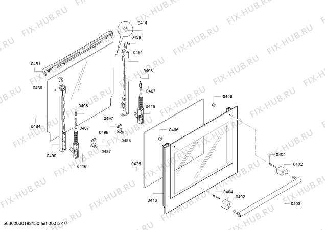 Взрыв-схема плиты (духовки) Bosch HCA778350U - Схема узла 04