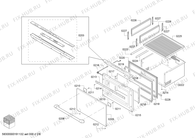 Схема №4 T24UR820DS с изображением Панель для электропечи Bosch 00773884