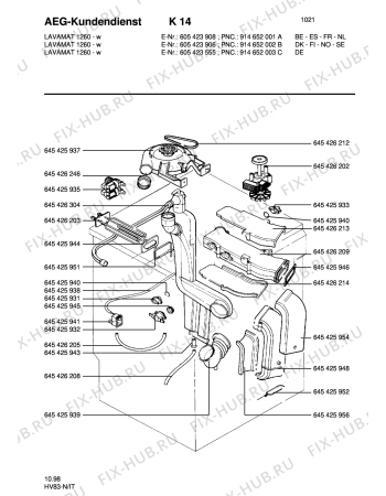 Взрыв-схема стиральной машины Aeg LAV1260-10 - Схема узла Dryer equipment