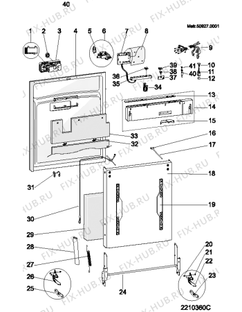 Взрыв-схема посудомоечной машины Hotpoint BFI670 (F043410) - Схема узла