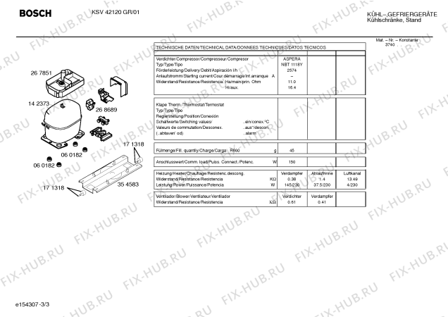 Взрыв-схема холодильника Bosch KSV42120GR - Схема узла 03