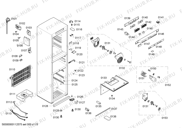 Схема №3 KGF25241 с изображением Дверь для холодильной камеры Bosch 00244144