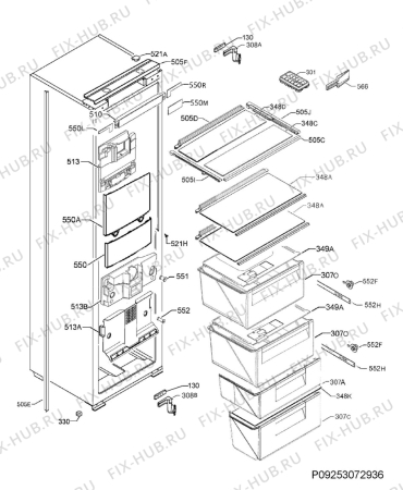 Схема №1 SCS51813S1 с изображением Сосуд для холодильника Aeg 8087788033