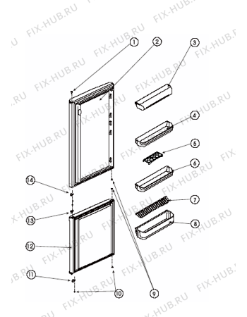 Взрыв-схема холодильника Indesit SB16740 (F065903) - Схема узла