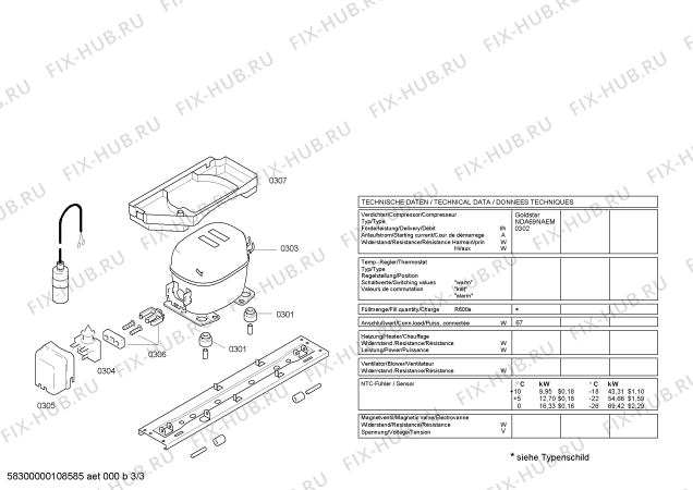 Схема №3 KSK38425 с изображением Панель управления для холодильника Bosch 00444119