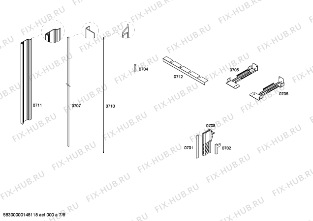 Схема №5 B36IT71SN с изображением Крышка для холодильной камеры Bosch 00681634