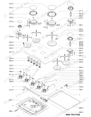 Схема №1 AKT 457/NB с изображением Шланг для плиты (духовки) Whirlpool 481010581382