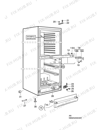Взрыв-схема холодильника Husqvarna Electrolux QT4310RX - Схема узла C10 Cabinet