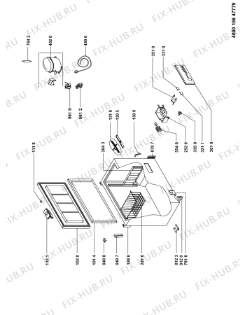 Схема №1 CFH 265T с изображением Микрокомпрессор для холодильника Whirlpool 481010470829
