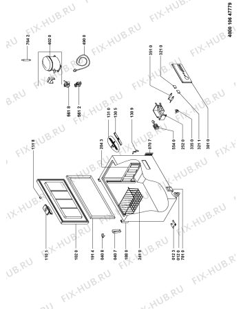 Схема №1 CFH 265T с изображением Преобразователь для холодильника Whirlpool 481010471587