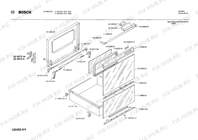 Схема №2 0750041085 EH682SW с изображением Варочная панель для духового шкафа Bosch 00081484