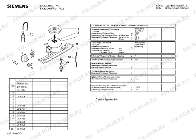 Взрыв-схема холодильника Siemens KK33U01 - Схема узла 03