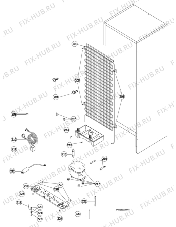 Взрыв-схема холодильника Electrolux ERD32190X - Схема узла Cooling system 017