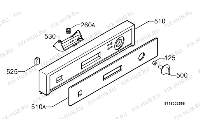 Взрыв-схема посудомоечной машины Zanussi ID6345A - Схема узла Command panel 037