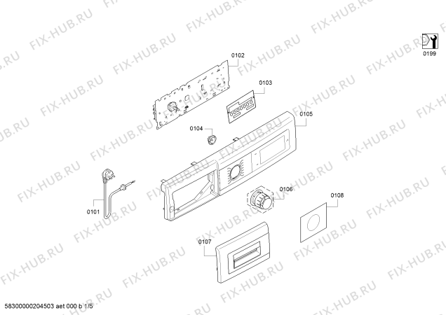 Схема №3 WM10T480TR с изображением Панель управления для стиралки Siemens 11022477