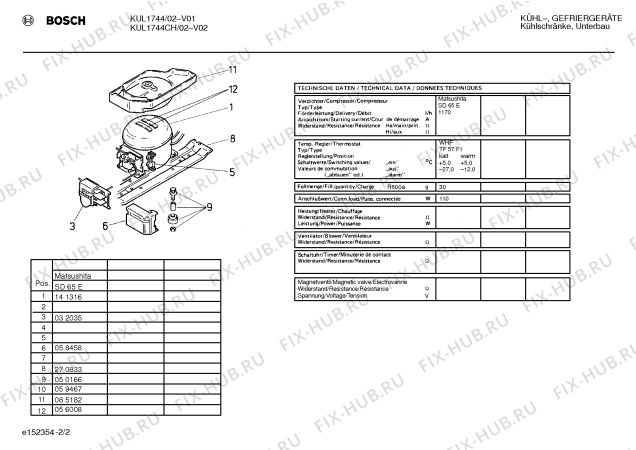 Взрыв-схема холодильника Bosch KUL1744CH - Схема узла 02