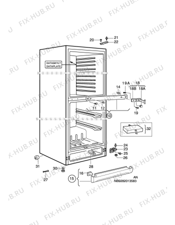 Взрыв-схема холодильника Electrolux ER8490B - Схема узла C10 Cabinet