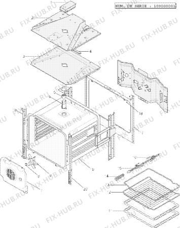 Взрыв-схема плиты (духовки) Indesit CIH526W (F027492) - Схема узла