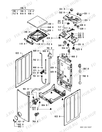 Схема №1 AWT 2240/1 с изображением Декоративная панель для стиралки Whirlpool 481245214318