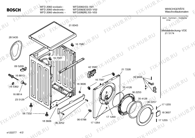Схема №2 WFD2060EU WFD2060 electronic с изображением Панель управления для стиралки Bosch 00362275