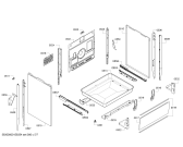 Схема №5 PHCB154155 с изображением Боковая часть корпуса для плиты (духовки) Bosch 00711039