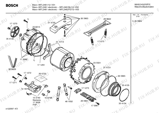 Схема №1 WFL2461FG Maxx WFL 2461 electronic с изображением Таблица программ для стиральной машины Bosch 00581606