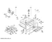 Схема №2 HBA41R420E Horno bosch indep.multif.blnc.c/minutero с изображением Передняя часть корпуса для электропечи Bosch 00673148