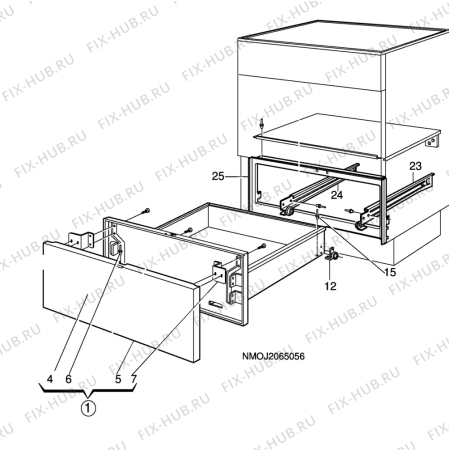 Взрыв-схема комплектующей Elektro Helios SN7103 400V - Схема узла H10 Storage/Warming