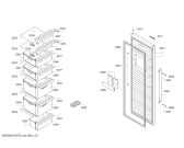 Схема №3 GSN36AW40 с изображением Дверь морозильной камеры для холодильной камеры Bosch 00715086