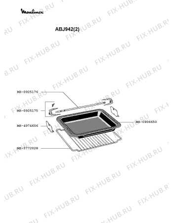 Схема №1 ABJ943(2) с изображением Микропереключатель для плиты (духовки) Moulinex MS-0661158