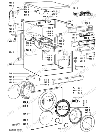Схема №1 WA VIENNA 1200 с изображением Обшивка для стиральной машины Whirlpool 481245211837