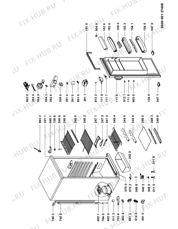 Схема №1 ART 594/G/BR с изображением Полка для холодильника Whirlpool 481245818991