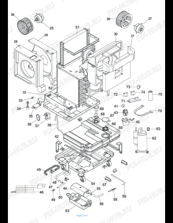 Схема №1 PINGUINO PAC WE125 EX:1 с изображением Накопитель для кондиционера DELONGHI TL2588