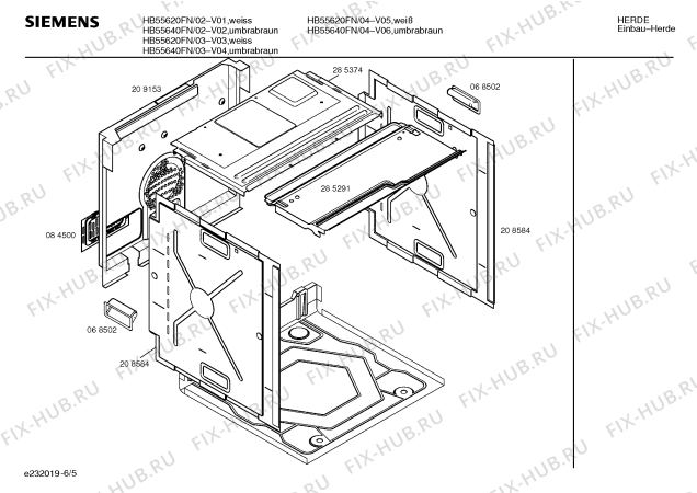 Схема №4 HB55660FN с изображением Инструкция по эксплуатации для плиты (духовки) Siemens 00519648