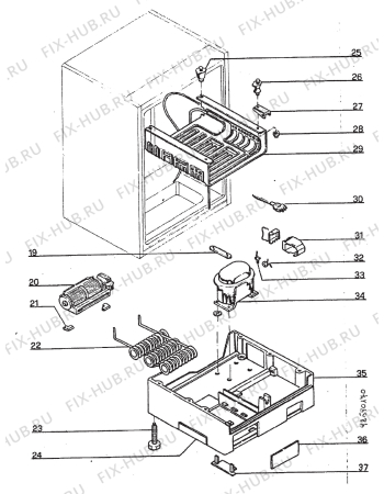 Взрыв-схема холодильника Electrolux ER1731U - Схема узла Section 3